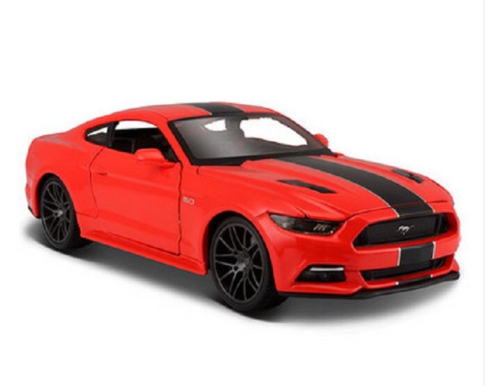 Maisto 1:24 2015 포드 머스탱 GT 5.0 레드 다이캐스트 모델 레이싱 카, 장난감, 신제품